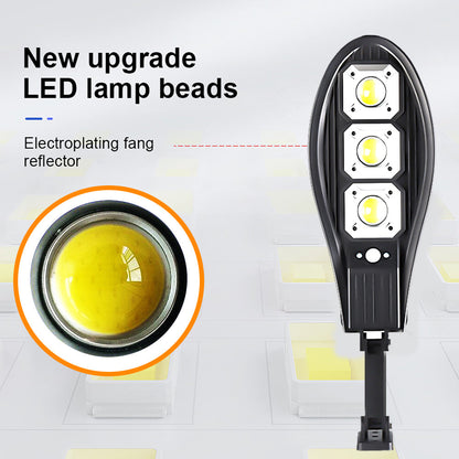 Lampe solaire LED 2000 Watts avec détecteur de mouvement PIR imperméable