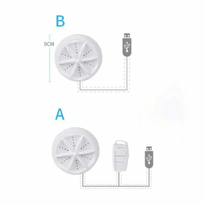 Mini Machine à Laver Portable 2 en 1, Laveuse à Ultrasons avec Câble USB