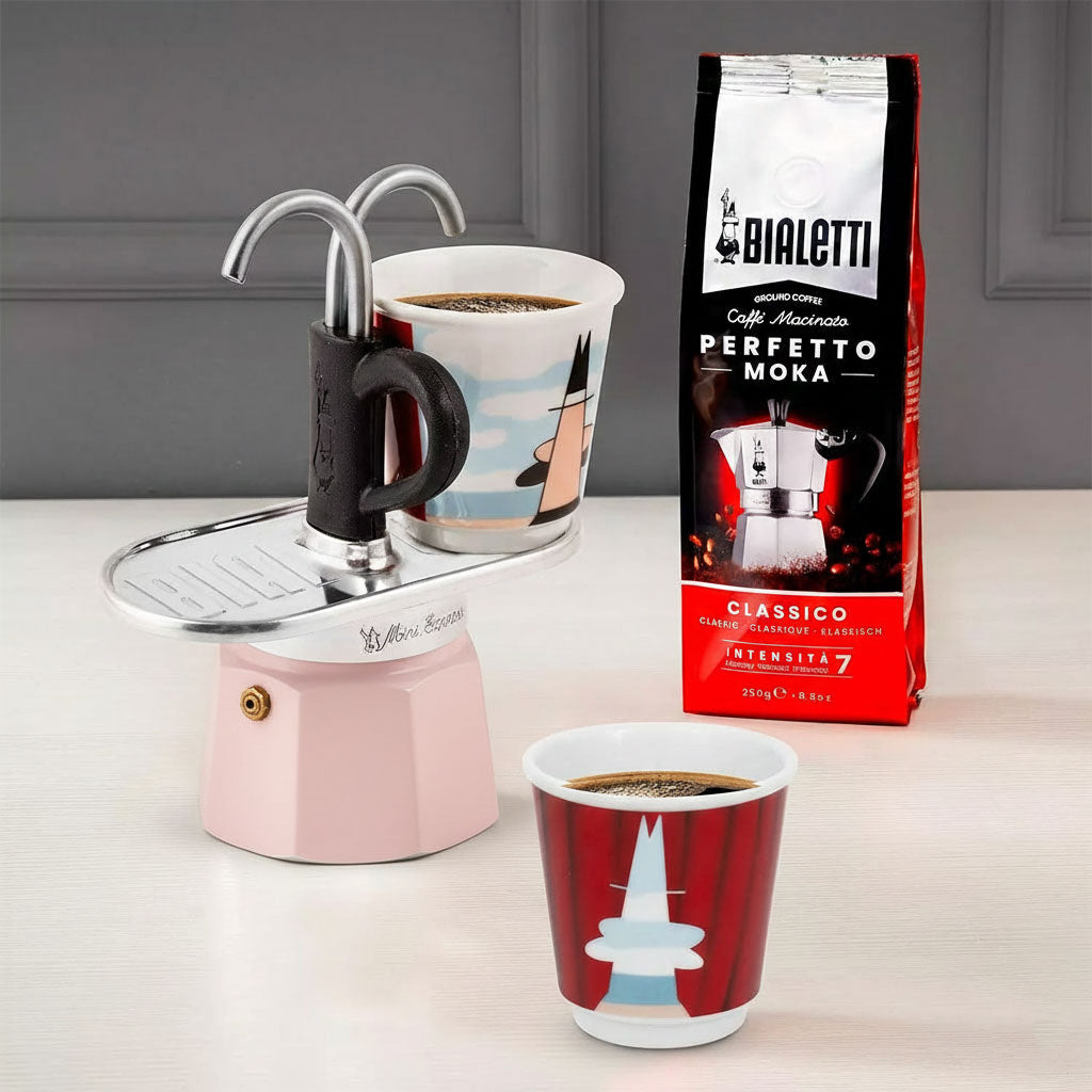 Cafetière Expresso 2 Tasses avec 2 Fontaine Rose – ماكينة تحضير القهوة