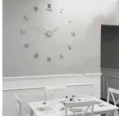 Horloge Murale Romain 3D pour Salon Chambre Décorations Moderne