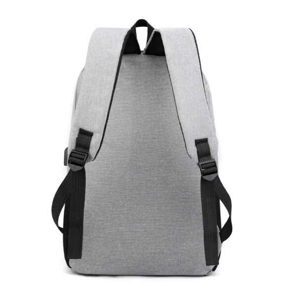 Sac à dos homme avec sac bandoulière et trousse 3en1 gris 2755-8 – محفظة ظهر رجالية 3 قطع رمادي