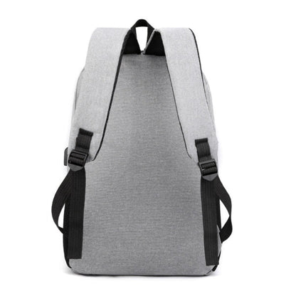 Sac à dos homme avec sac bandoulière et trousse 3en1 gris 2755-8 – محفظة ظهر رجالية 3 قطع رمادي