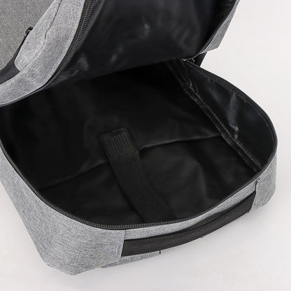 Sac à dos homme avec sac bandoulière et trousse 3en1 gris 2776-3 – محفظة ظهر رجالية 3 قطع رمادي