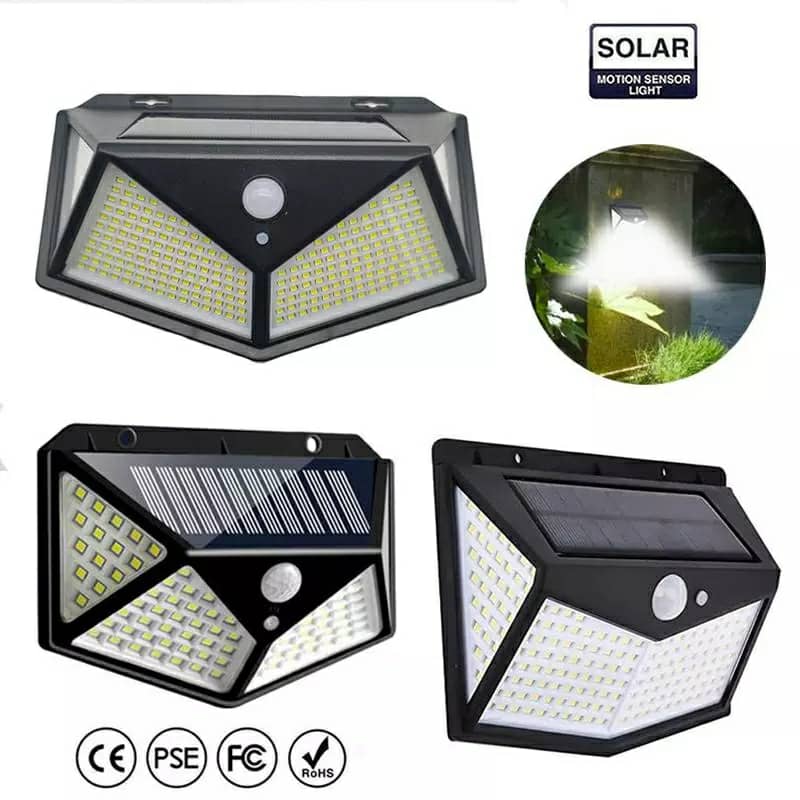 Lampe solaire d'extérieur à 158 LED avec détecteur de mouvement imperméable 3 modes d'éclairage idéal pour un jardin - تنزوت