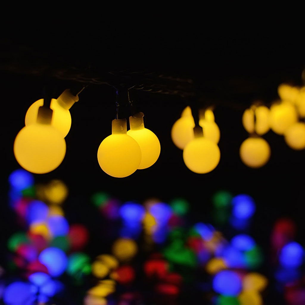 Guirlande lumineuse à 40 LED - 9 m - Branchement direct avec secteur étanche décoration idéale pour chambre (Rond)