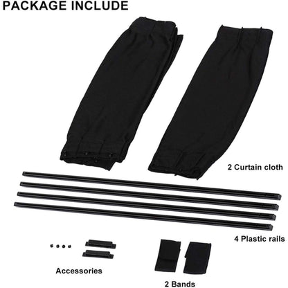 2Pcs Rideau glissé de fenêtre Protection UV pour Voiture – ستار نوافذ جانبية في السيارة