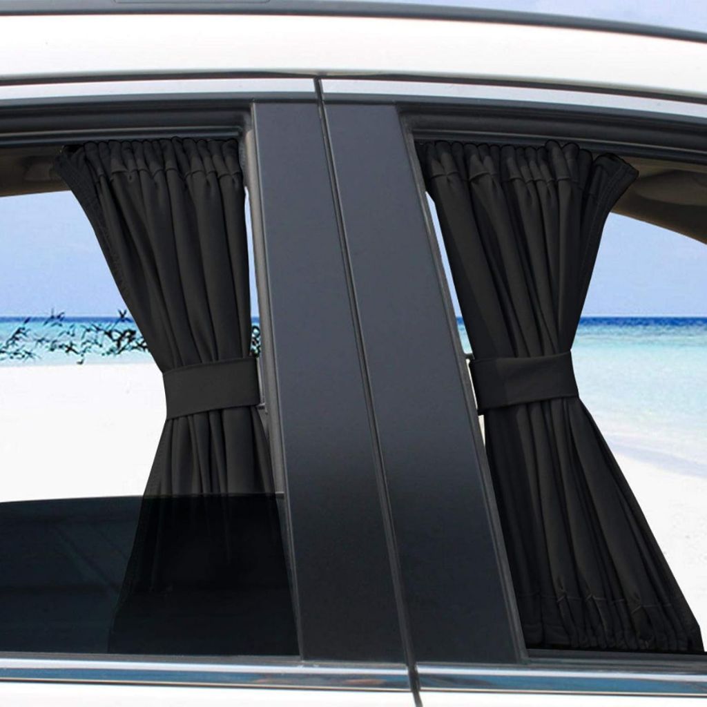 2Pcs Rideau glissé de fenêtre Protection UV pour Voiture – ستار نوافذ جانبية في السيارة