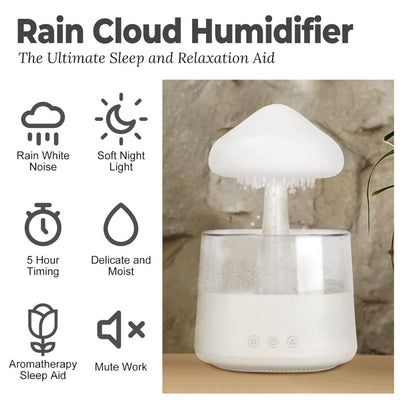 Diffuseur d'Huiles Essentielles Nuage Pluie 300ml et Bluetooth Speaker – معطر بشكل غيمة ممطرة و مكبر صوت بلوتوث