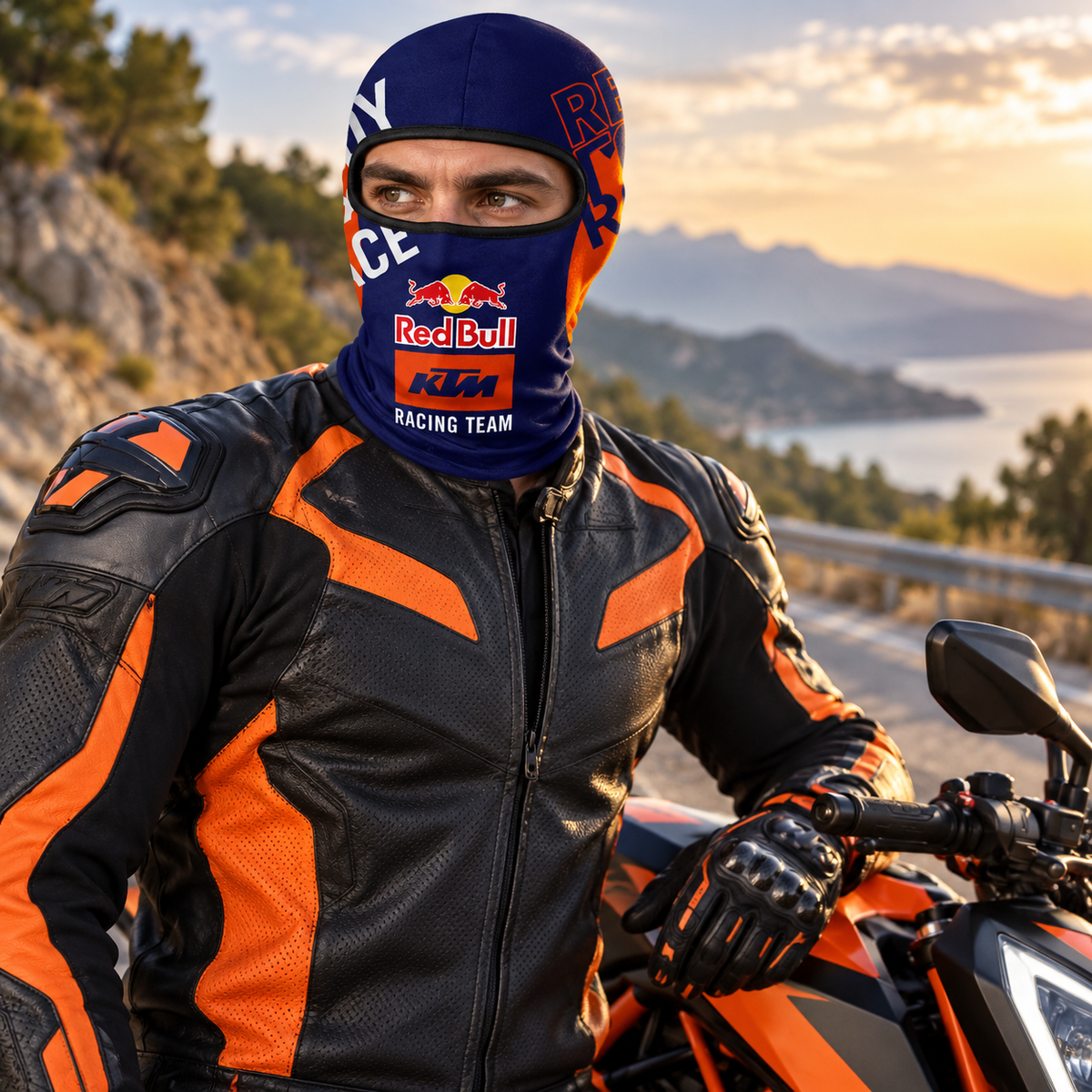 Cagoule Moto Thermique Balaclava Redbull - قناع واقي وجه كامل حراري للدراجات النارية