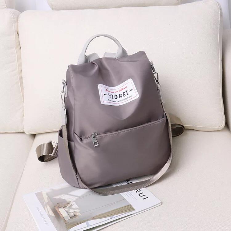 Sac à dos oxford Antivol étanche Pour Femme - Gris