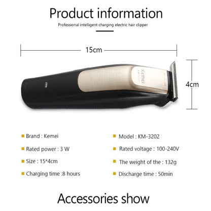 Tondeuse À Cheveux Sans Fil Électrique Professionnel Kemei KM-3202
