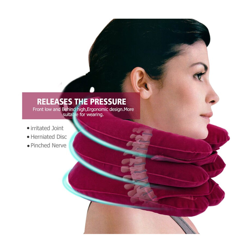 Coussin Cervical Gonflable a 3 niveaux