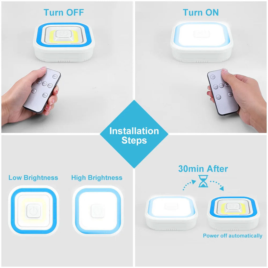 Pack 3 Spot LED intelligents avec télécommande ultra-lumineux – طقم مصابيح مع يد تحكم