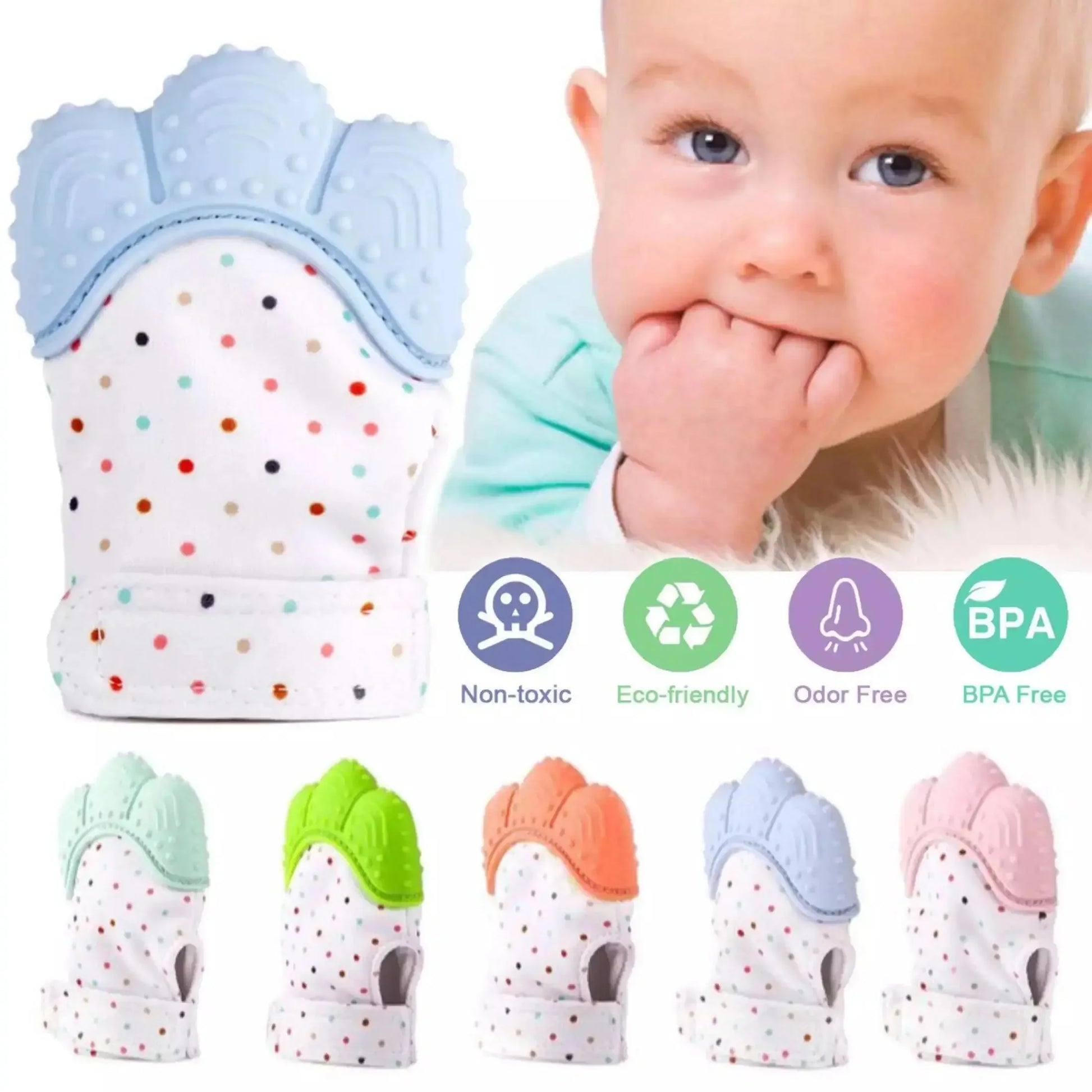 Anneau de dentition en Silicone pour bébé, sans BPA, doux, succion des doigts, تنزوت