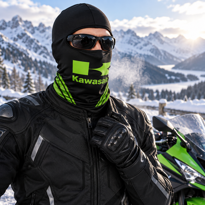 Cagoule Moto Thermique Balaclava Kawasaki - قناع واقي وجه كامل حراري للدراجات النارية