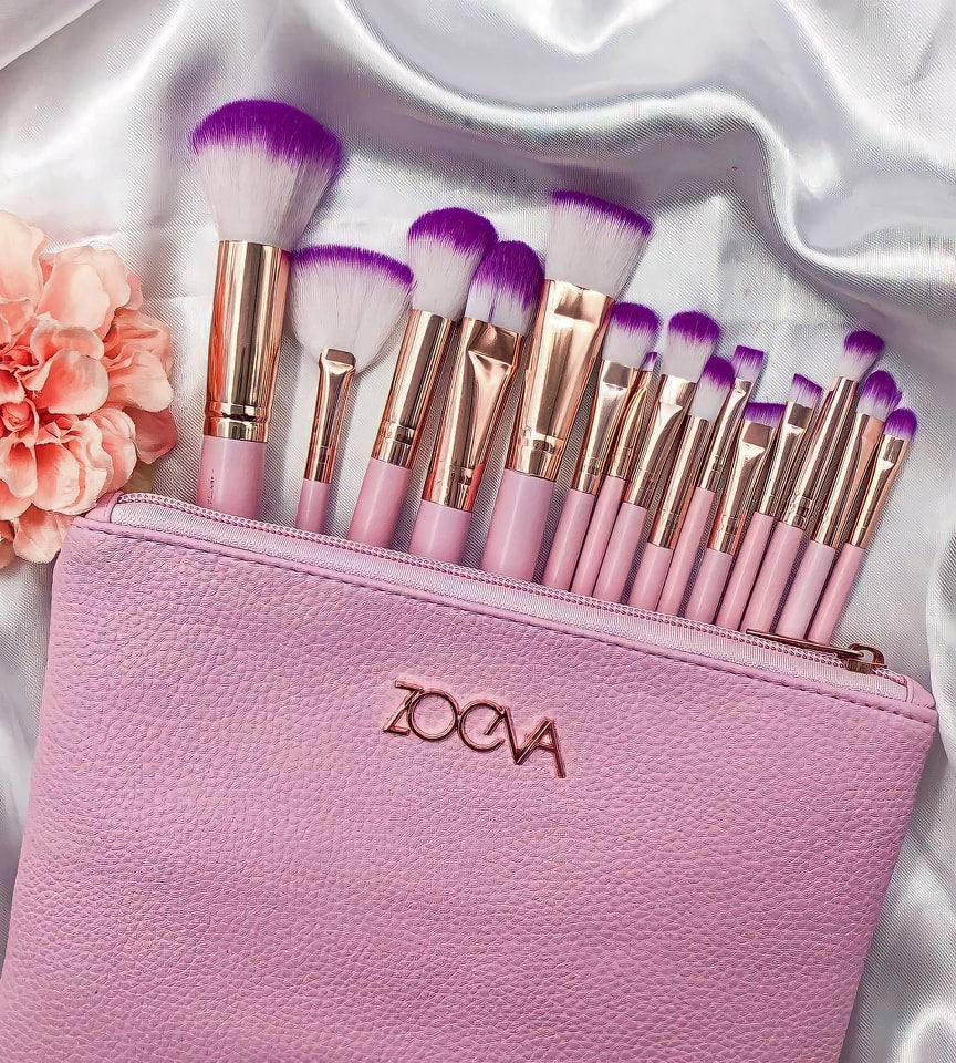 Pack Spécial Organisateur de maquillage + Trousse de 15 Pinceaux zoeva professionnels