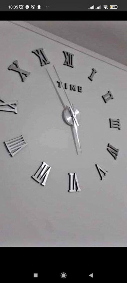 Horloge Murale Romain 3D pour Salon Chambre Décorations Moderne