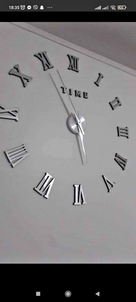 Horloge Murale Romain 3D pour Salon Chambre Décorations Moderne
