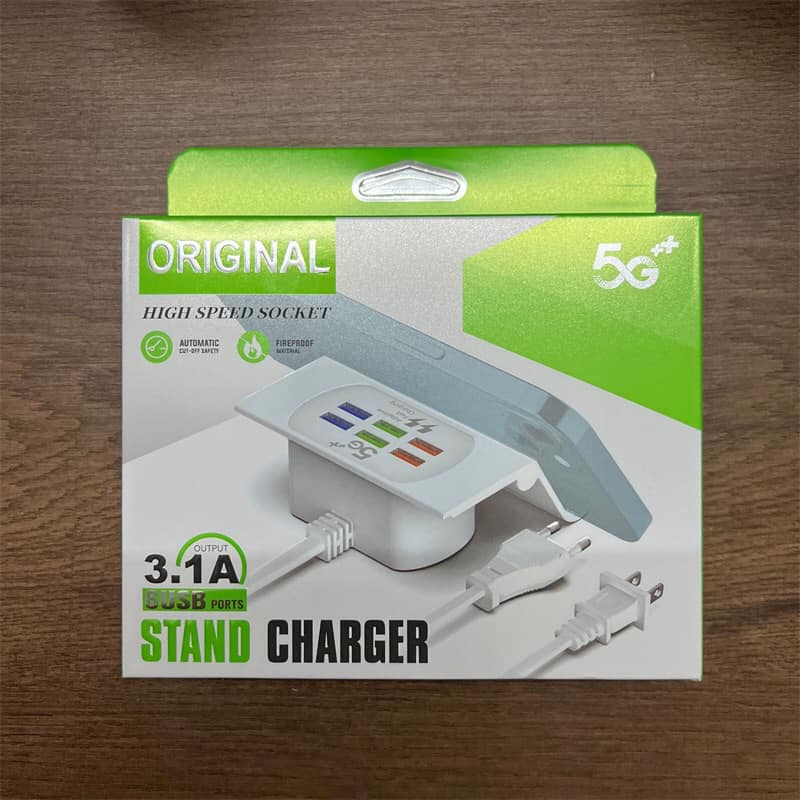 Station De Charge Rapide USB Avec 6 Prises et support Smart-phone - قاعدة شحن سريعة مع 6 مقابس، حامل هاتف