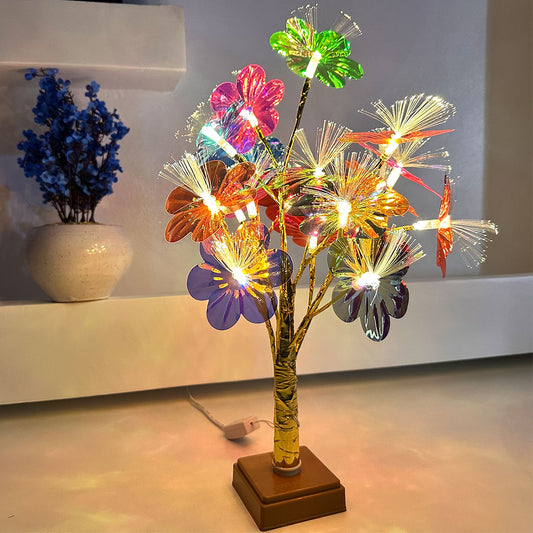 Lampe de Table Fleurs Colorés avec LED – مصباح طاولة للديكور