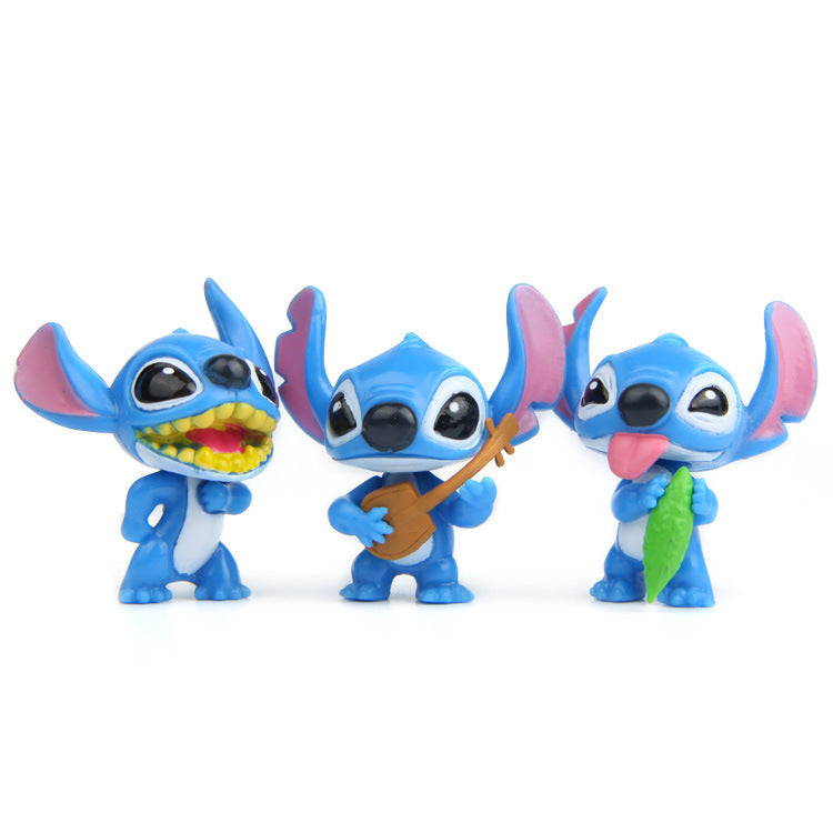 Ensemble 10 Pcs Disney-Figurines Stitch en PVC