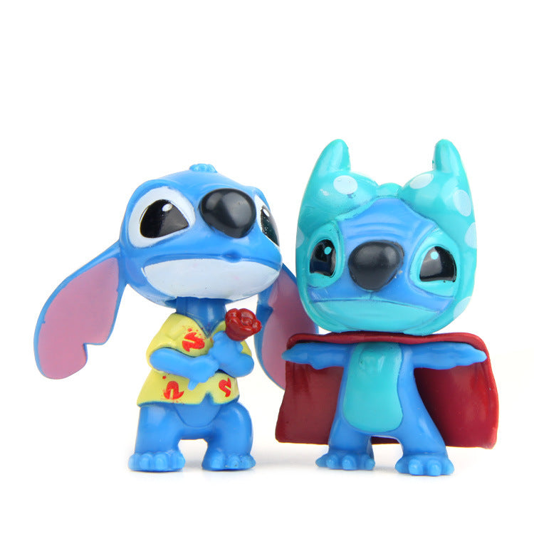 Ensemble 10 Pcs Disney-Figurines Stitch en PVC