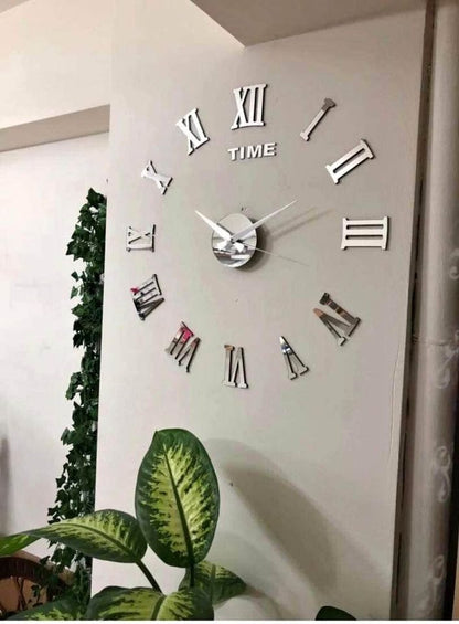 Horloge Murale Romain 3D pour Salon Chambre Décorations Moderne
