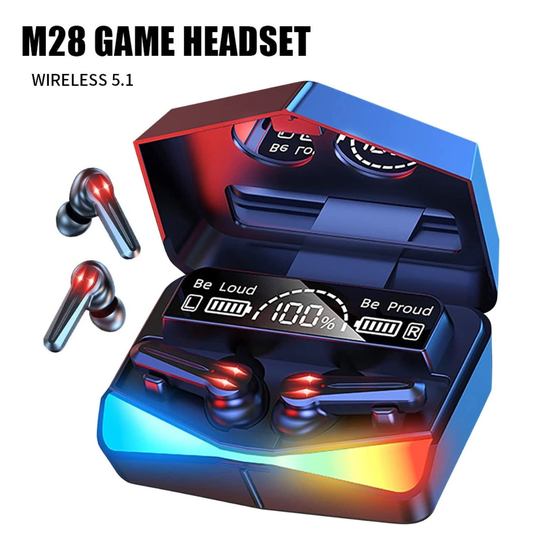 M28 Wireless Earbuds TWS Bluetooth 5.1 Gaming Monster