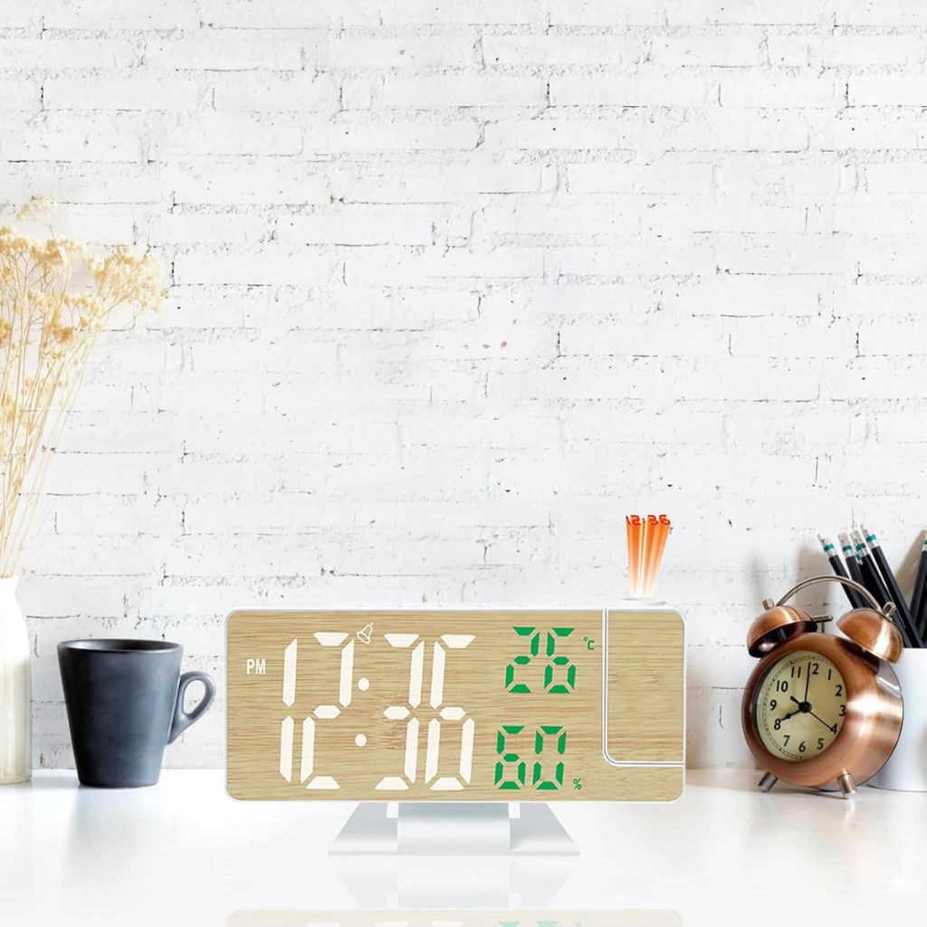 Horloge Numérique avec Projecteur LED – ساعة رقمية مع جهاز عرض