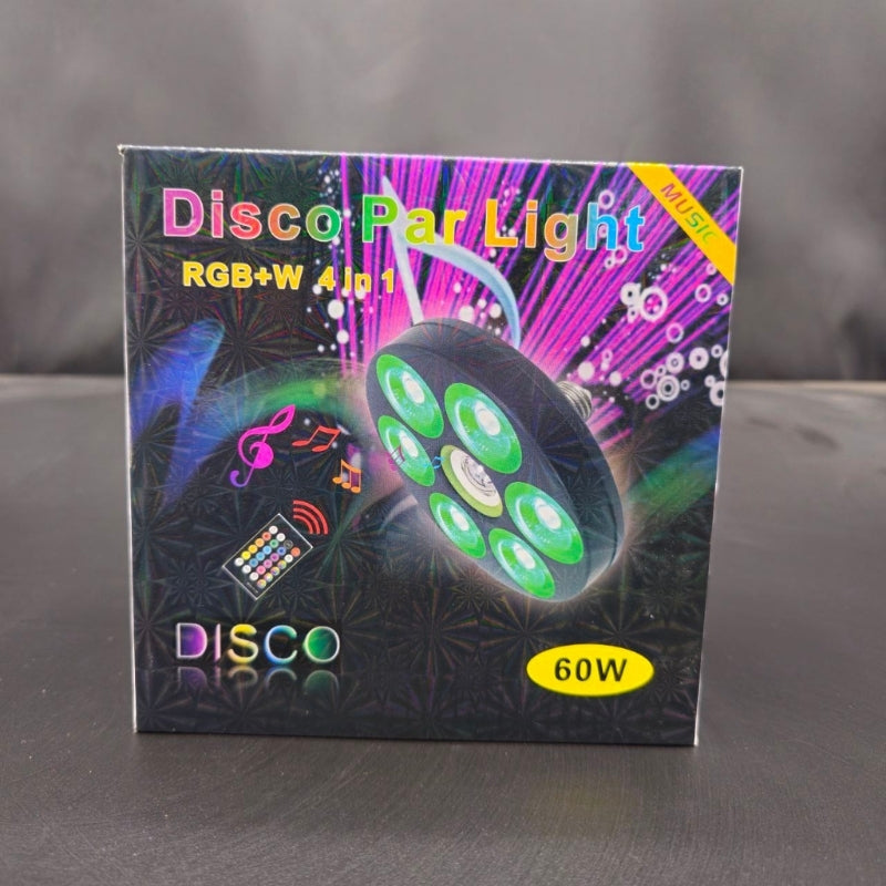 Projecteur de lumière Sonore RGB + W 4 en 1 Avec Bluetooth effet stroboscope