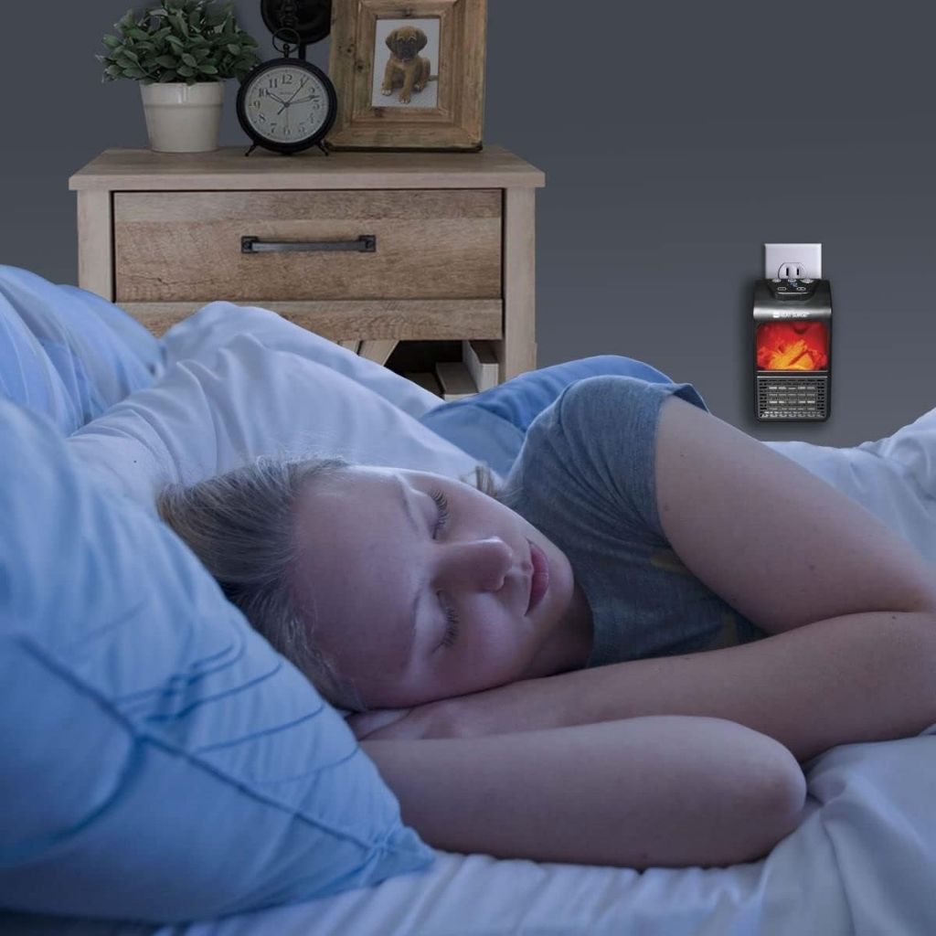 Chauffage Électrique Portable avec Effet Flamme 3D – مدفأة كهربائية محمولة بتأثير اللهب ثلاثي الأبعاد