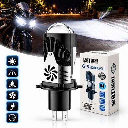 Ampoules de Phare LED H4 à Double Projecteur 20000LM 100W G19 H4 - مصباع دراجات نارية عالي السطوع