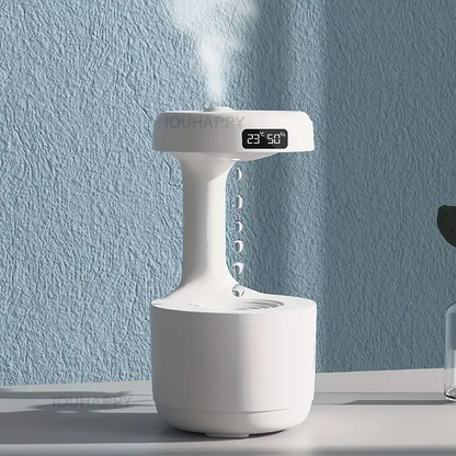 Réveil et Humidificateur d’air gouttelettes d’eau Anti-gravité 800ml