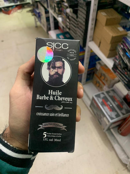 Huile Barbe et Cheveux - Croissance, Soin & Brillance