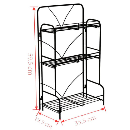 Étagère de Rangement à 3 Niveaux 59x19x35cm – وحدة رفوف تخزين بثلاث طبقات