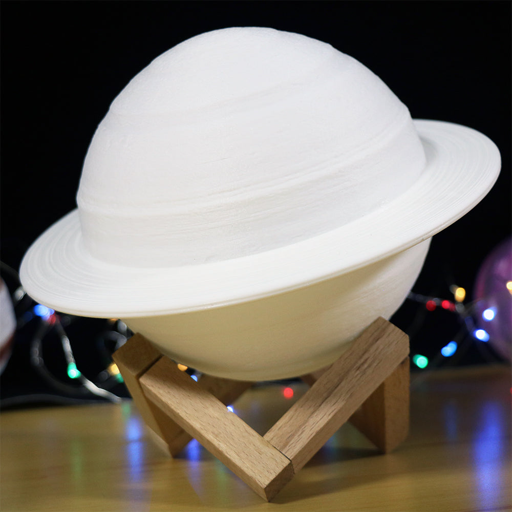 Lampe LED imprimée en 3D saturne