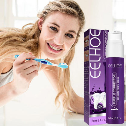 Dentifrice pour le blanchiment des dents, correcteur de couleur, élimine les taches, 50ml
