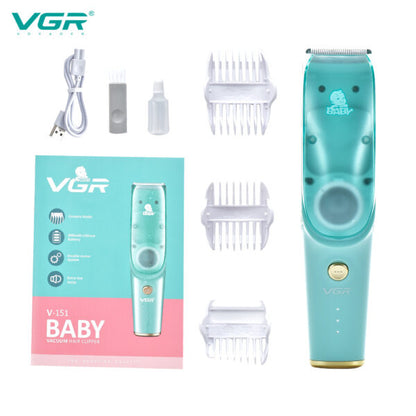 Tondeuse à cheveux à aspiration automatique pour bébé avec affichage numérique ultra-silencieuse