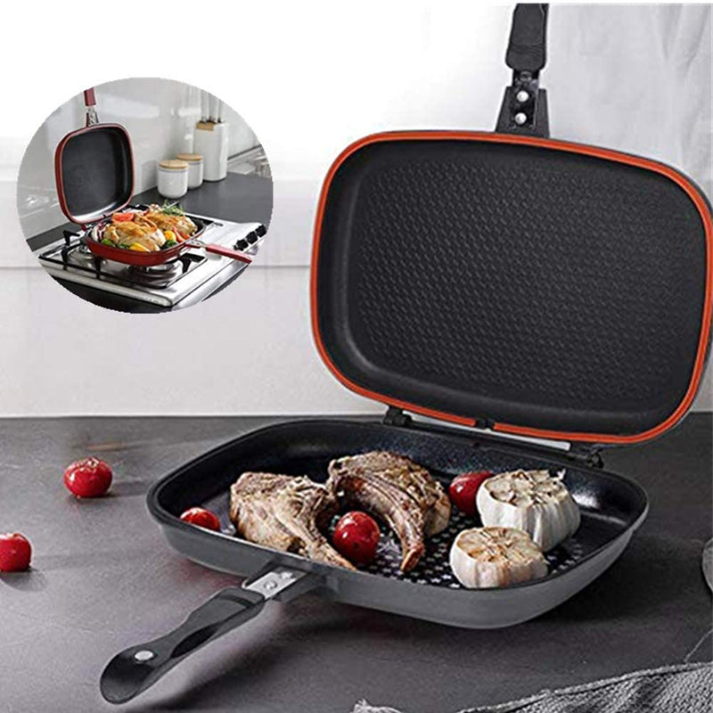 Poêle Daisini double faces double grill 36CM