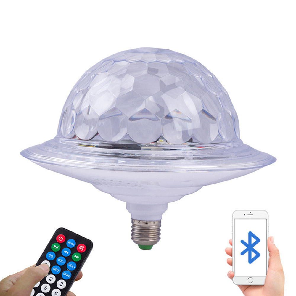 Boule Magique en Cristal UFO Musique Bluetooth LED RGB E27