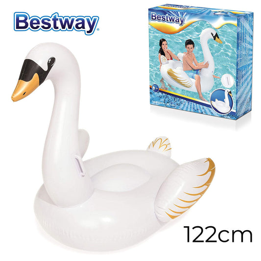Bouée Géant Gonflable Cygne Avec 2 Poignées Bestway #41123 تنزوت