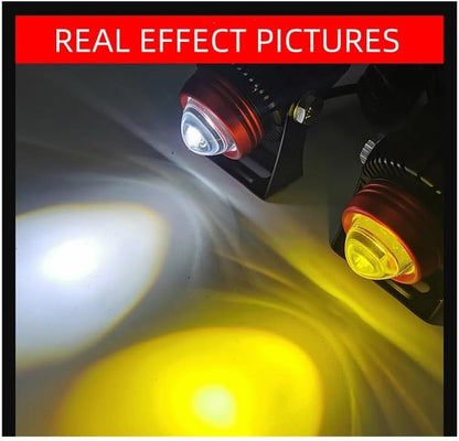 Lot de 2 Projecteurs LED de Moto 36W Double Couleur TD35 - طقم كشافات ضباب ليد مزدوجة اللون للدراجات النارية