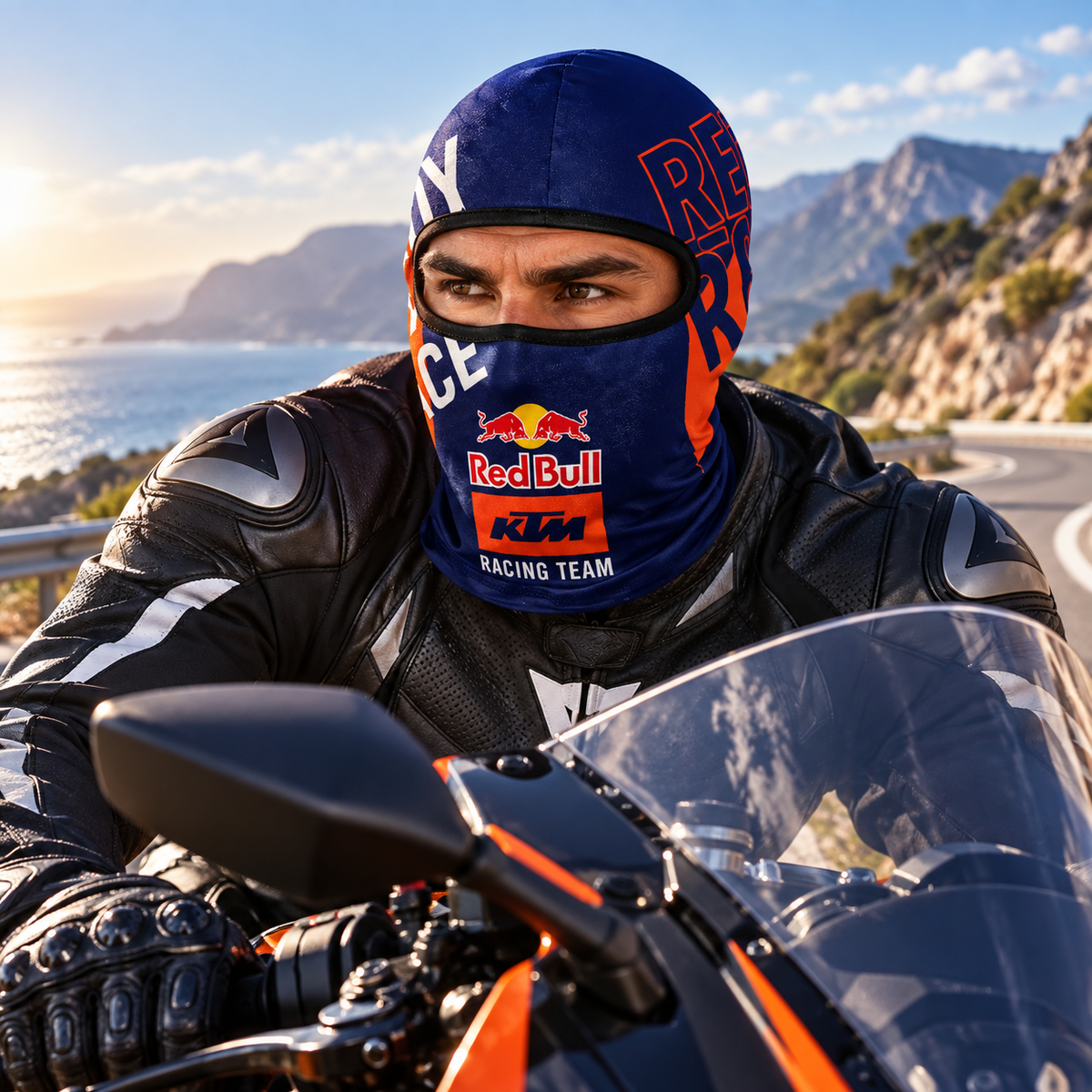 Cagoule Moto Thermique Balaclava Redbull - قناع واقي وجه كامل حراري للدراجات النارية