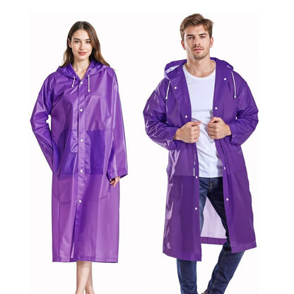Eva Manteau imperméable à capuche – Mauve – معطف بغطاء رأس مقاوم للماء - تنزوت