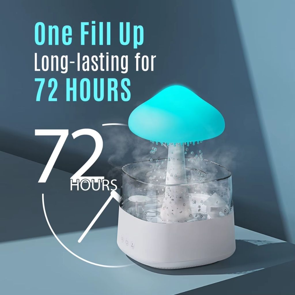 Diffuseur d'Huiles Essentielles Nuage Pluie 300ml et Bluetooth Speaker – معطر بشكل غيمة ممطرة و مكبر صوت بلوتوث