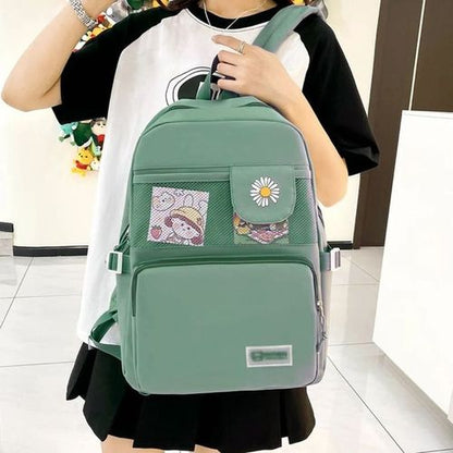 Ensemble de sacs d’école Kawai pour adolescents 4Pcs Guiyu V4 Vert – محفظة 4 قطع كاواي أخضر