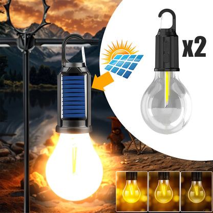 Pack X2 Lampe de Camping Solaire étanche et Rechargeable 3 modes d’éclairage T01-B – مصباح محمول بالطاقة الشمسية تنزوت