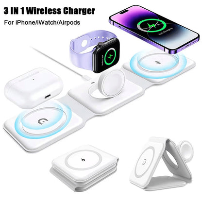 Chargeur magnétique sans Fil 65W 3 en 1 Chargement Rapide تنزوت