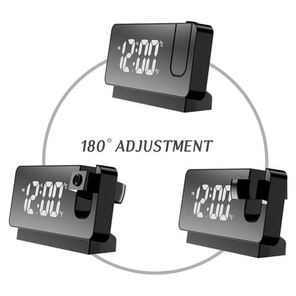 Réveil numérique intelligent avec projecteur 180° TempéRature USB , Snooze