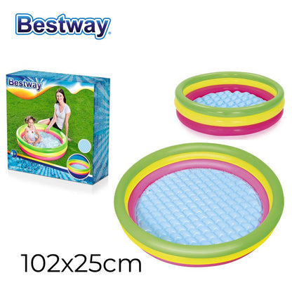 Piscine Gonflable Arc-en-Ciel 102 cm x 25 cm Bestway #51104 تنزوت
